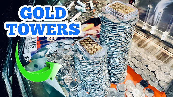 GOLD TOWERS Inside The High Limit Coin Pusher Jackpot WON MONEY ASMR