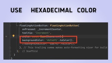 How to use hexadecimal color strings in Flutter