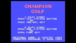 【SG】チャンピオンゴルフ【SEGA SG1000 SC3000/CHAMPION GOLF/720p/60fps/4:3/実況なし/レトロフリーク】