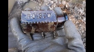 Poison Bottle and Elusive Amber Med Dug in Old Bottle Dump
