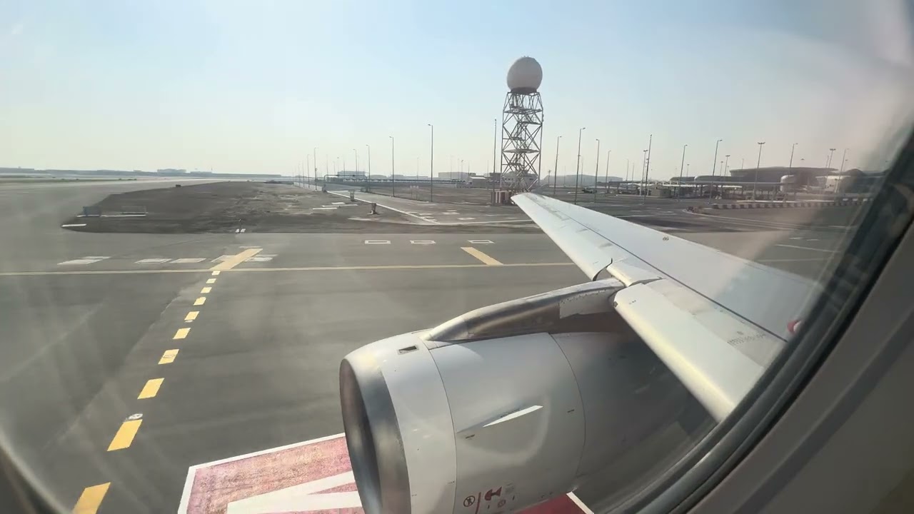 Etihad Airways (Airhub) Airbus A320-232 Pushback Engine Start Taxi Take Off from Abu Dhabi to Lahore