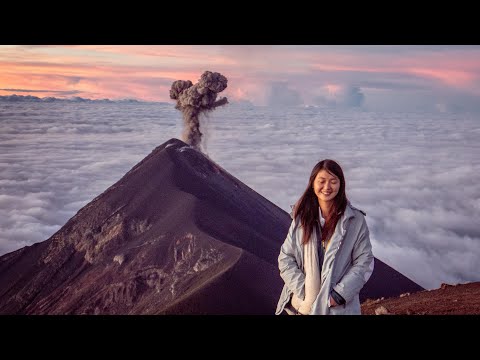 中美危地马拉大探险，火山喷发就在眼前 ！ | First time in my live see really volcano eruption ！in Antigua guatemala