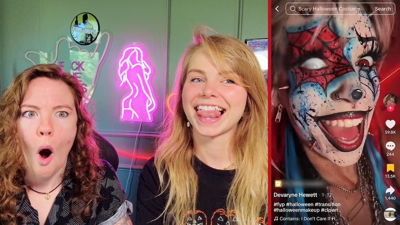 Reacting To SPOOKY TikTok Thirst Traps! - Hailee And Kendra