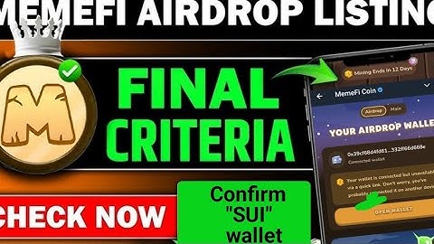 How to Confirm MemeFi "SUI" wallet address || MemeFi Wallet SUI address Matching problem