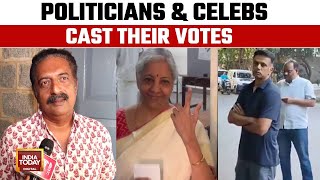 Nirmala Sitharaman, Narayana Murthy, Rahul Dravid Among Early Voters In Phase 2 Of Polling In K'taka