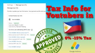 IMPORTANT Youtube Tax Update 2021| PAANO MAG-SUBMIT NG TAX INFO SA GOOGLE ADSENSE