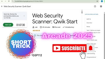 Web Security Scanner Qwik Start #arcade #trending #google #shorts #swags #googlecloud #subscribe