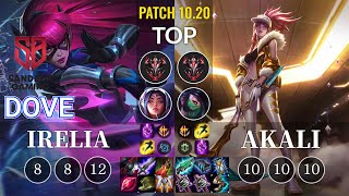 SB Dove Irelia vs Akali Top - KR Patch 10.20