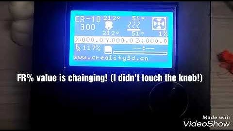 Creality CR-10 knob error symptom