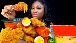 JUICY FRIED CHICKEN MUKBANG | HOT CHEETOS MAC AND CHEESE | ASMR EATING