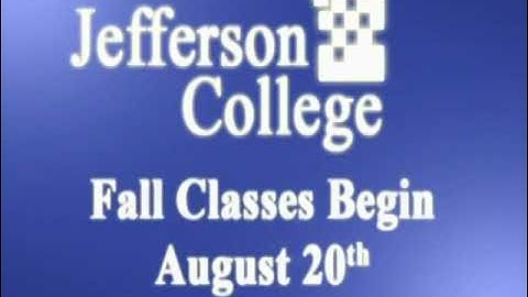 Jefferson College Fall 2012 Enrollment Promo video July 16th, 2012