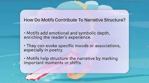 How Do Motifs Contribute To Narrative Structure? - The Prose Path