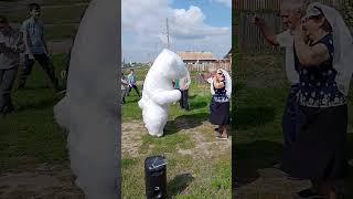 Милый Ушастик Ростовая кукла белый медведь умка 2метра поздравляет с юбилеем свадьбы