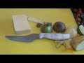 Making a roman utility kitchen knife  cheap and simple one tool no forge