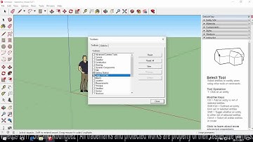 SketchUp Make 2017 - How to enable Large Tool Set (Advanced Toolbar)