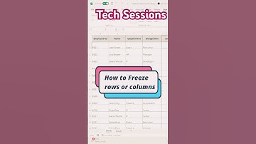 Freeze rows and columns in Excel