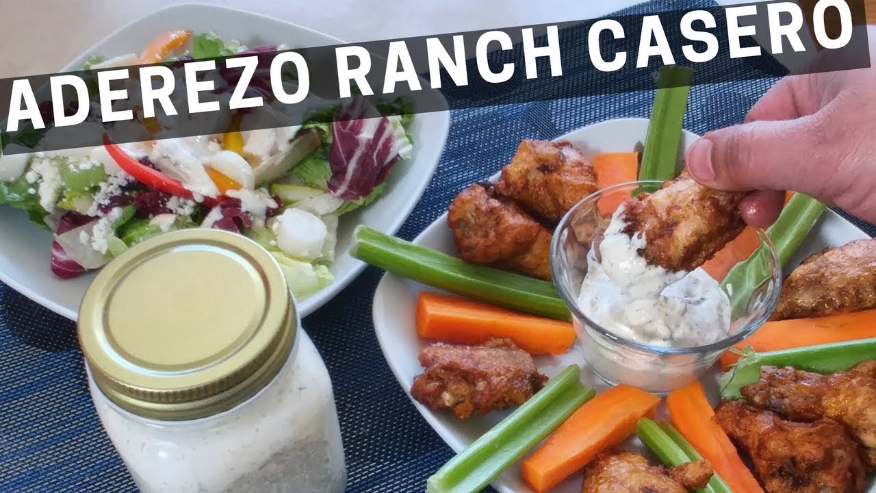 Como hacer aderezo ranch para alitas - Aderezo ranch para ensalada o  botanas - YouTube