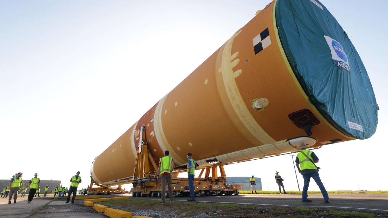NASA's Mega Rocket Core Stage Makes Historic Move - YouTube