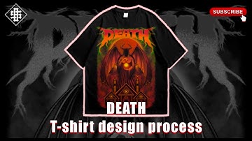 Timelapse process art work in procreate [ DEATH ] with Dark art style.