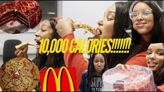 10,000 CALORIE CHALLENGE!!!!!!! | Ft. Ali Julia Hair