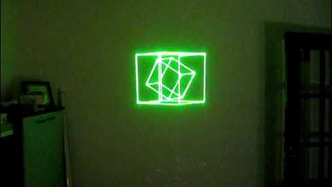 OpenLase test: 3D cubes