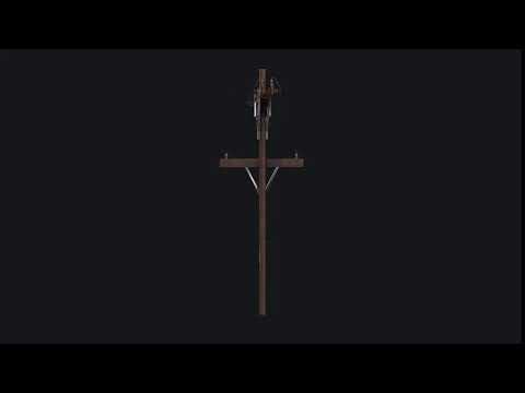 Electric pole 3d PBR Model