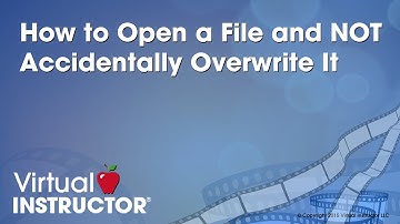 How to Open a File and NOT Accidentally Overwrite It