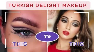 "Recreating the viral Turkish Delight look with a Desi-Boho twist" #TurkishDelightMakeup #DollMakeup screenshot 1