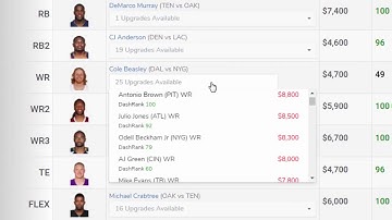 How to Use: NFL Lineup Optimizer