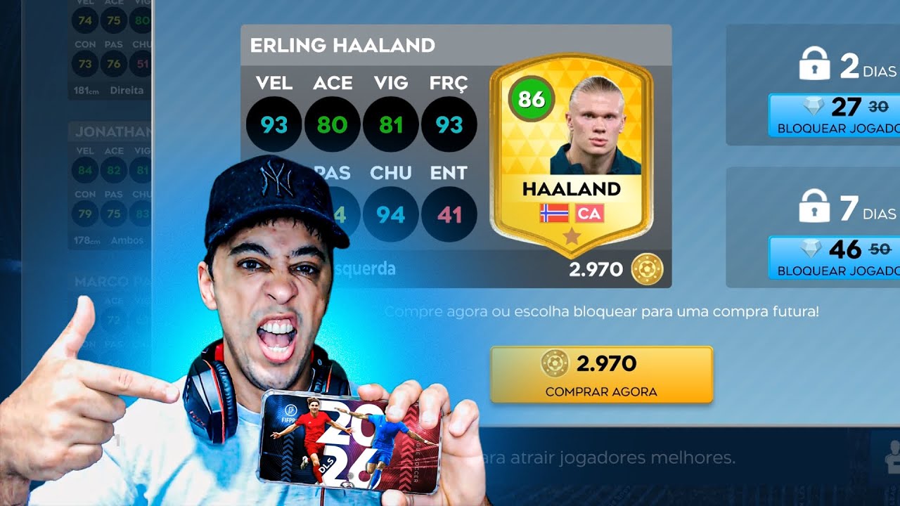 NOVO REFORÇO!! FINALMENTE APARECEU O HAALAND !! - Modo Carreira Online #16 DLS 26