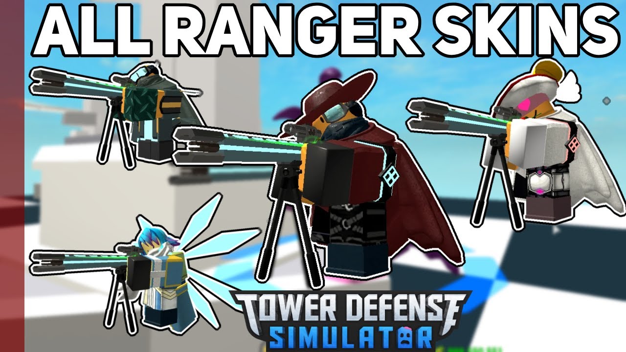 All Ranger Skins Tower Defense Simulator Youtube