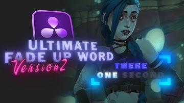 "Ultimate Fade Up Word V2" In DaVinci Resolve 20 *FREE*