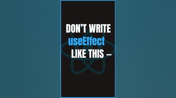 React Devs… STOP doing this with useEffect 🚫 #reactjs  #shorts  #frontend