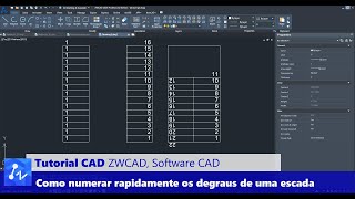 Tutorial CAD: Como Numerar Rapidamente os Degraus de uma Escada com o Comando TCOUNT do ZWCAD