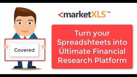 Custom Stock Charts in Excel - Your own data (MarketXLS Tutorial 7)