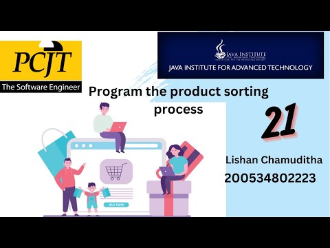Program the product sorting process | eShop21 | Java Institute