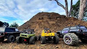 Hill Climb Challenge!!! Trx4 vs SCX10II v Ecto v Summit @RCU IN THE SHED