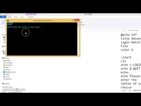 How To Create A Advanced Login Batch File