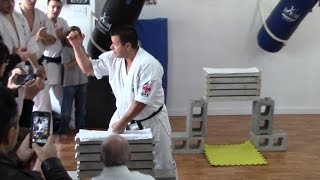 Cassage Tameshiwari Sensei Stéphane Marcotte 31 octobre 2015  Osu!