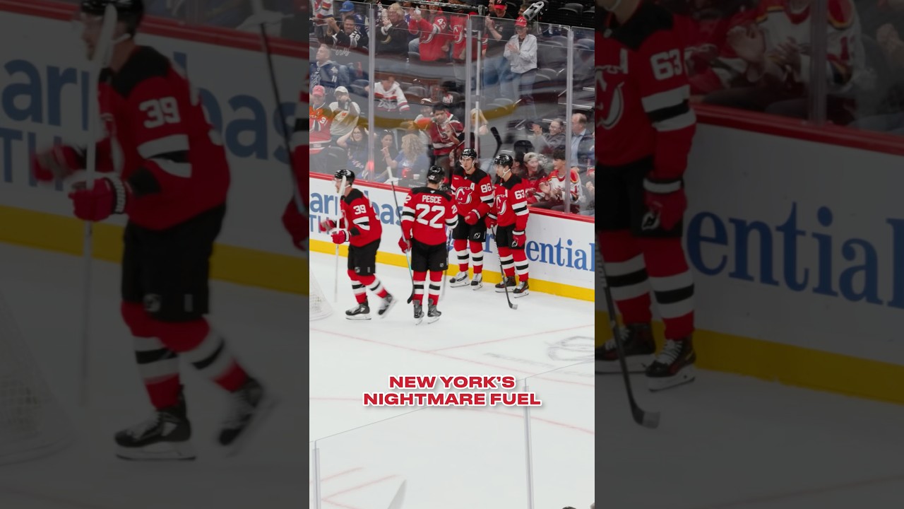 It was only a matter of time. #njdevils #jackhughes #devilsvsrangers #nhl #hockey #rivalry #sports