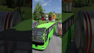 Squid Games Masters Watching Vehicles Game  496 #squidgame #colourful #vehicles #carcrashes