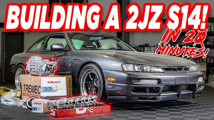 Building our 800HP 2JZ 240sx in 20 Minutes! (The STRONGEST 6-SPEED MANUAL EVER)