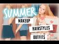 ☼ Summer Makeup, Hairstyles and Outfits! | Летний макияж, прически и наряды ☼