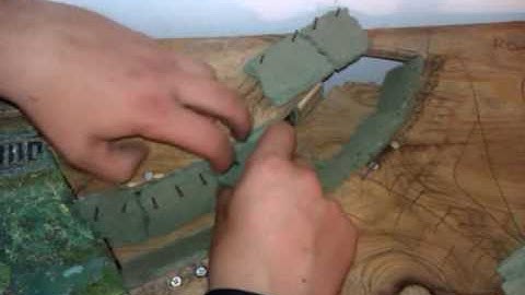 OO Gauge Layout "Gorren Head"  How to Make a cheap river scene? part 1
