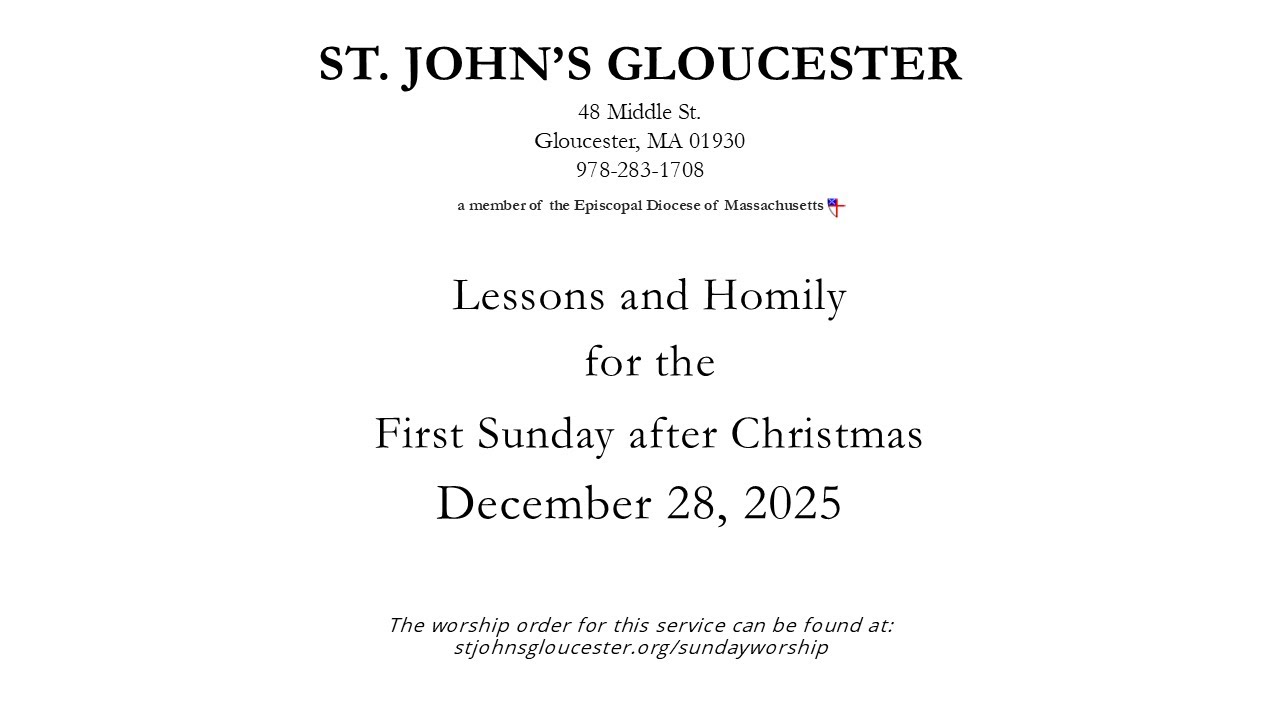 Lessons and Homily for the First Sunday after Christmas, December 28, 2025