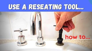 Reseating tool - how to reseat a tap with a Faucet Reseater - Inspire DIY Kent Thomas