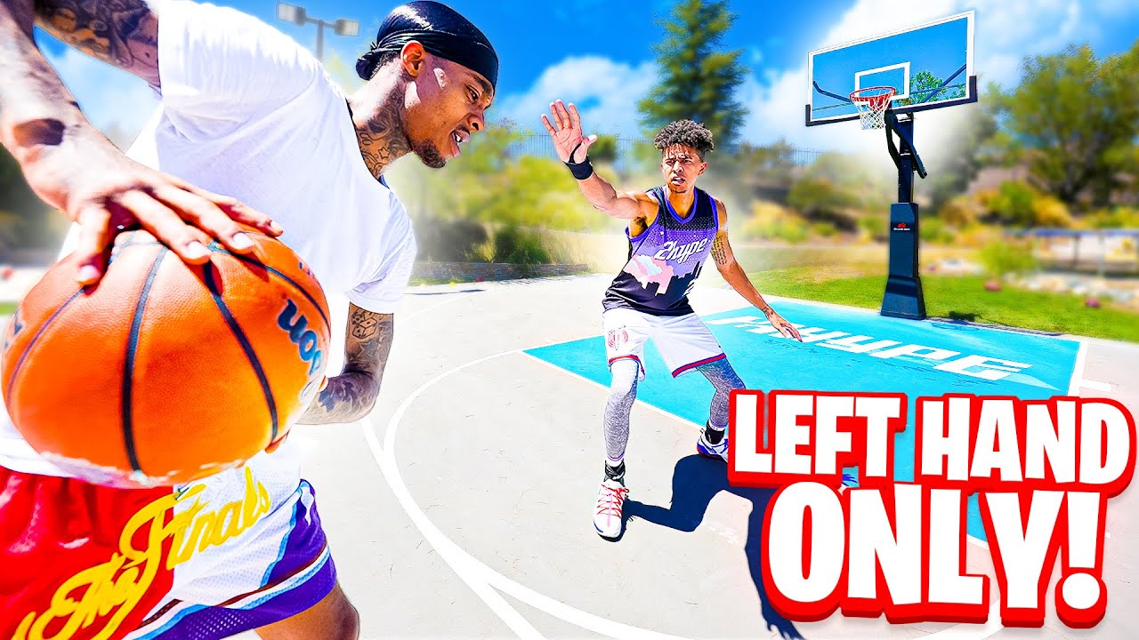 1v1 Basketball vs FlightReacts LEFT HAND ONLY Challenge