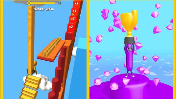 Stair Run Vs Wacky Run : Gameplay Walkthrough Part 1 - Level 1-9999 Unlock All Level (iOS, Android)