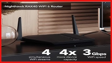 NETGEAR Nighthawk 4-Stream AX4 Wi-fi 6 Router (RAX40) – AX3000 Wireless Speed