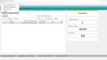GASOLINE STATION POINT SYSTEM - Live coding using C# and SQL SERVER Part 1